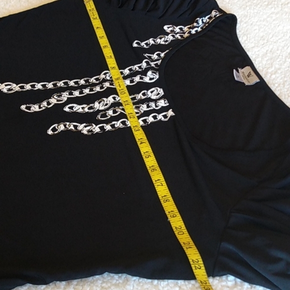 Pretty Ruched Half Sleeves Black Worthington Top - Picture 10 of 12